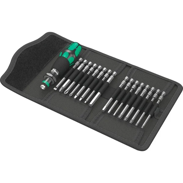 Wera Kraftform Kompakt 60 Imperial, 17-teilig, Steckschlüssel (schwarz/grün, zöllig)