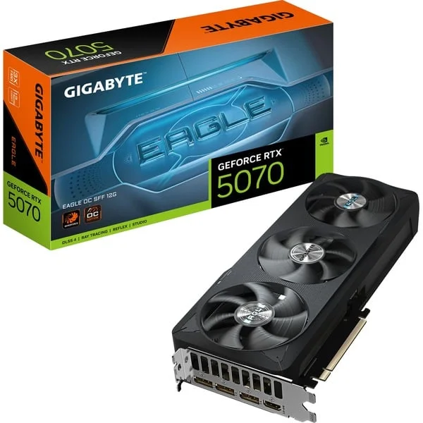 GIGABYTE GeForce RTX 5070 EAGLE OC SFF 12G, Grafikkarte (DLSS 5, 3x DisplayPort, 1x HDMI 2.1 )