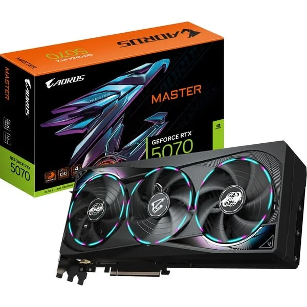 GIGABYTE GeForce RTX 5070 AORUS Master, Grafikkarte (DLSS 5, 3x DisplayPort, 1x HDMI 2.1)