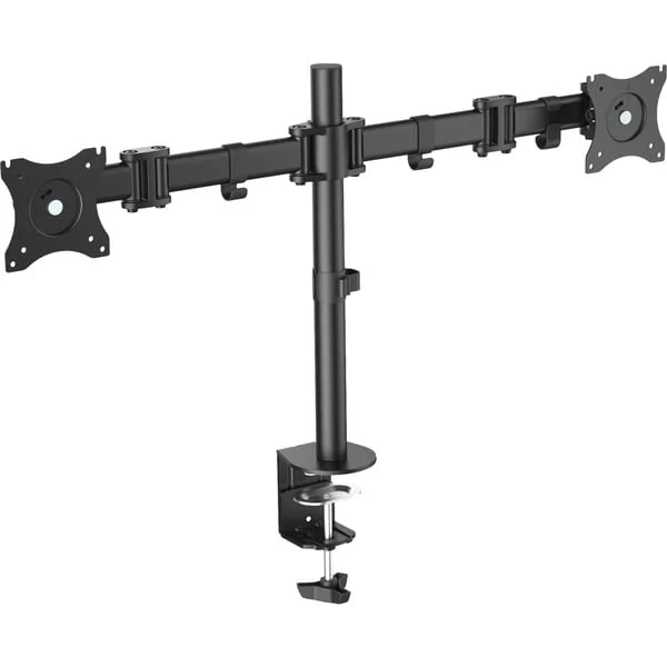 Digitus Universal Dual Monitor Ständer, Monitorhalterung (schwarz, Klemmvorrichtung)