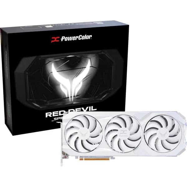 PowerColor Radeon RX 9070 XT Red Devil 16GB OC WHITE, Grafikkarte (weiß, RDNA4, GDDR6, 3x DisplayPort, 1x HDMI 2.1)