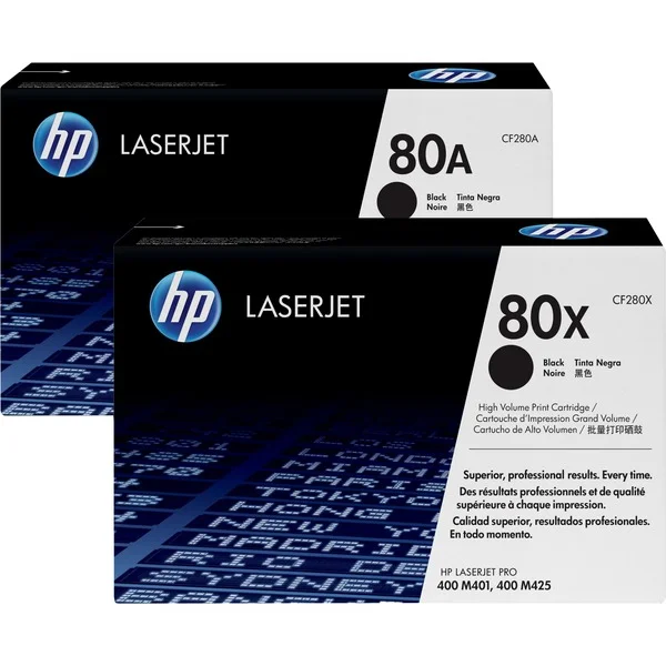 HP Toner schwarz 80X (CF280XD) (Doppelpack)