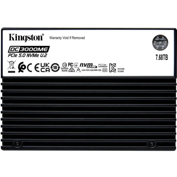 Kingston DC3000ME 7860 GB, SSD (PCIe NVMe Gen5 x4 U.2, 2,5", AES-Verschlüsselung)