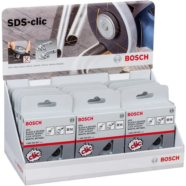 Bosch Professional SDS-clic Schnellspannmutter M14, Aufsatz (15 Stück)