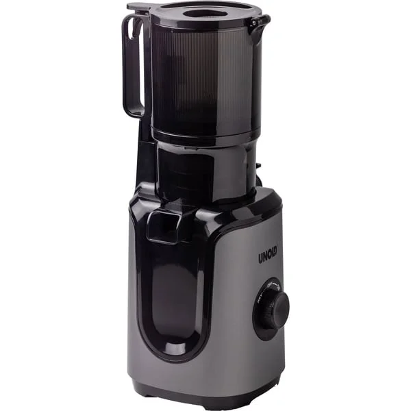 Unold Slow Juicer Sam, Entsafter (silber/schwarz, 200 Watt, Saftbehälter 1 Liter)