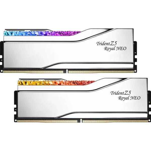G.Skill DIMM 64 GB DDR5-6000 (2x 32 GB) Dual-Kit, Arbeitsspeicher (silber, F5-6000J2636H32GX2-TR5NS, Trident Z5 Royal Neo, AMD EXPO)