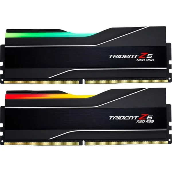 G.Skill DIMM 32 GB DDR5-6000 (2x 16 GB) Dual-Kit, Arbeitsspeicher (schwarz, F5-6000J2636H16GX2-TZ5NR, Trident Z5 NEO RGB, AMD EXPO)