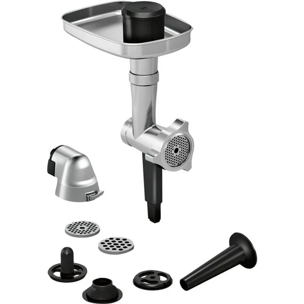 Bosch Home Fleischwolf Hunting Adventure Set, Aufsatz MUZ9HA1 (silber/schwarz, für Küchenmaschine OptiMUM)