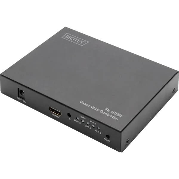 Digitus 4K HDMI Videowand-Prozessor, 2x2, HDMI Splitter (schwarz, mit Fernbedienung)