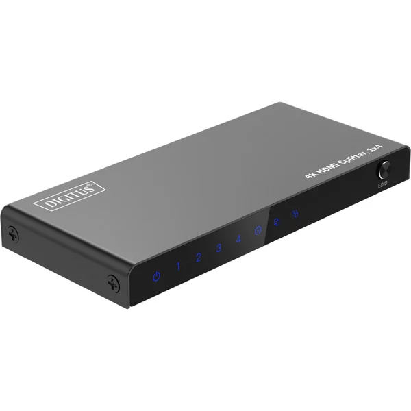 Digitus 4K HDMI Splitter, 1x4 (schwarz, mit Downscaler)