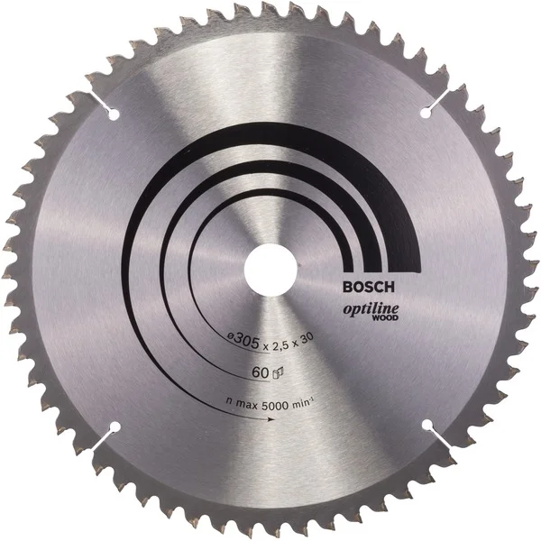 Bosch Professional PRO Wood Kreissägeblatt, Ø 305mm, 60Z (Bohrung 30mm, für Kapp- & Gehrungssägen)