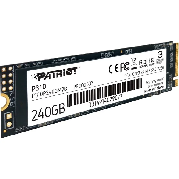 Patriot P310 240 GB, SSD (PCIe 3.0 x4, NVMe 1.3, M.2 2280)