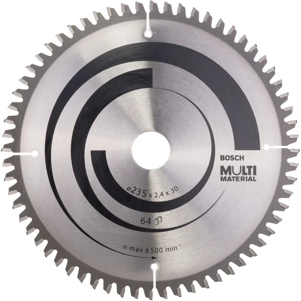 Bosch Professional PRO Multi Material Kreissägeblatt, Ø 235mm, 64Z (Bohrung 30mm, für Handkreissägen)