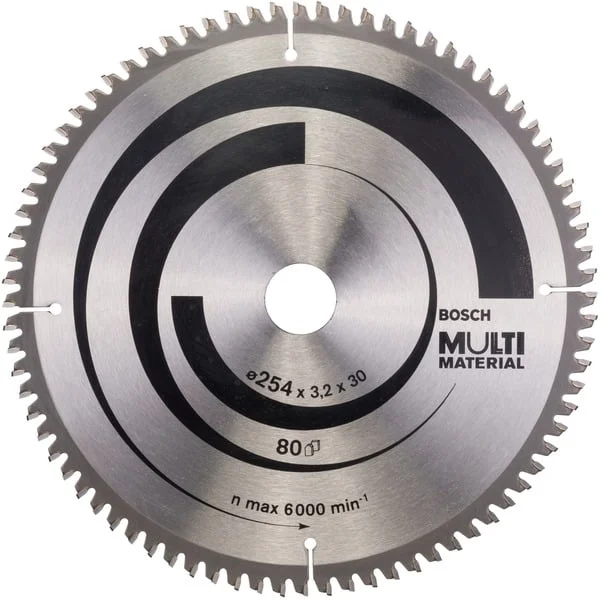 Bosch Professional PRO Multi Material Kreissägeblatt, Ø 254mm, 80Z (Bohrung 30mm, für Kapp- & Gehrungssägen)