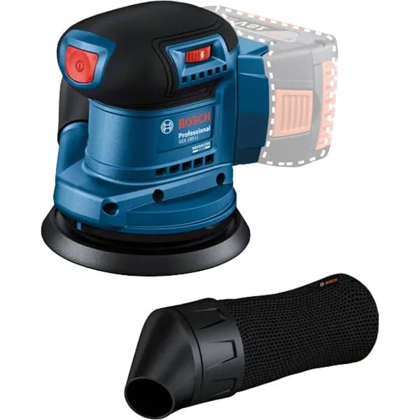 Bosch Professional Akku-Exzenterschleifer GEX 185-LI Professional solo, 18Volt (blau/schwarz, ohne Akku und Ladegerät, Ø 125mm)