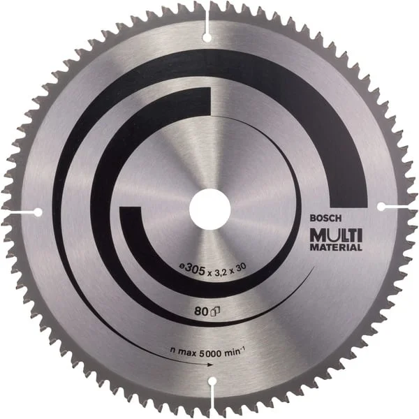Bosch Professional PRO Multi Material Kreissägeblatt, Ø 305mm, 80Z (Bohrung 30mm, für Kapp- & Gehrungssägen)