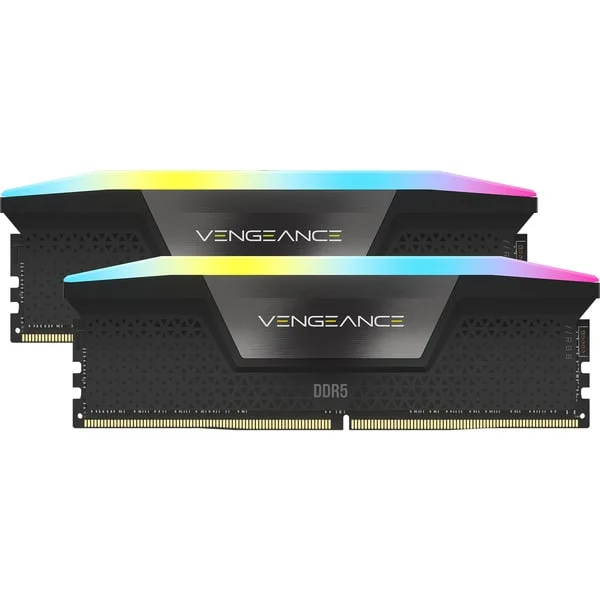 Corsair DIMM 32 GB DDR5-6000 (2x 16 GB) Dual-Kit, Arbeitsspeicher (schwarz, CMH32GX5M2B6000C38, Vengeance RGB, INTEL XMP)