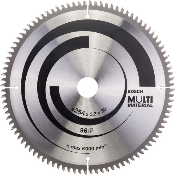 Bosch Professional PRO Multi Material Kreissägeblatt, Ø 254mm, 96Z (Bohrung 30mm, für Kapp- & Gehrungssägen)