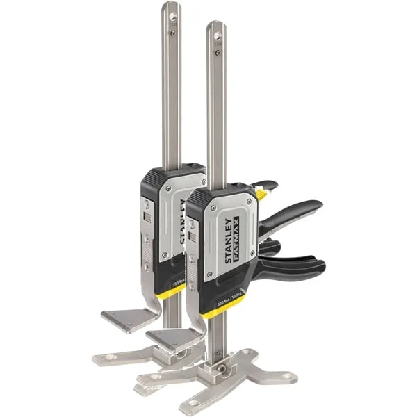 Stanley FATMAX Einhand-Montagewerkzeug Tradelift, Doppelpack (schwarz/gelb, 2 Stück, Hubkraft 150kg)