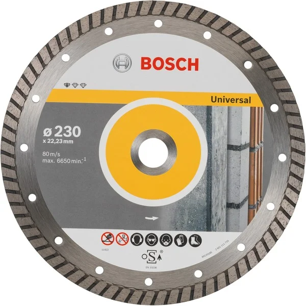 Bosch Professional Diamanttrennscheibe Standard for Universal Turbo, Ø 230mm (10 Stück, Bohrung 22,23mm)