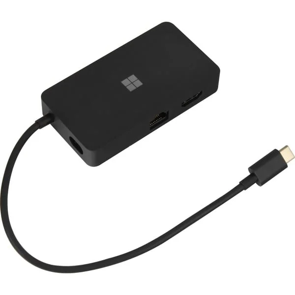 Microsoft USB-C Travel Hub, Dockingstation (schwarz, HDMI, RJ-45, USB)