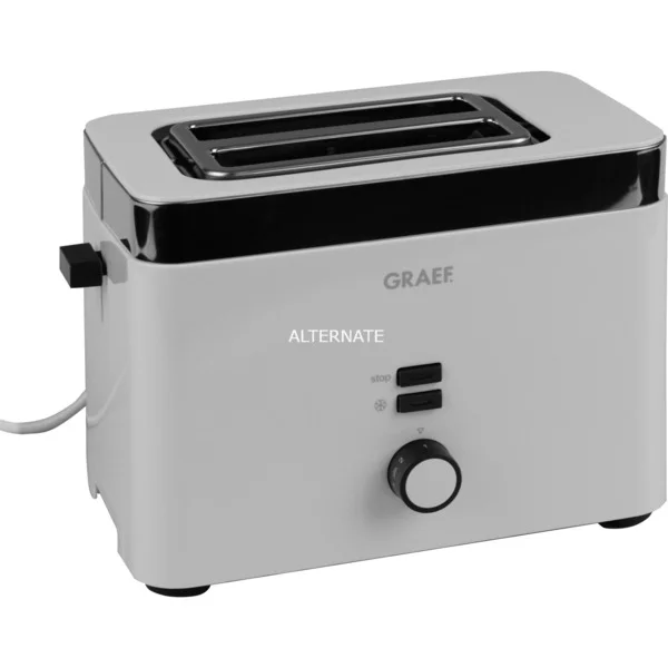 Graef Toaster TO61 (weiß, 888 Watt, für 2 Scheiben Toast)