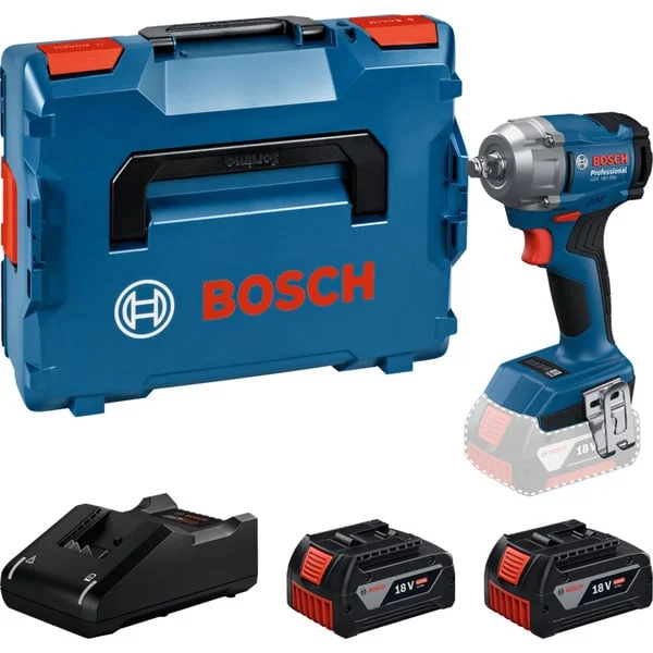 Bosch Professional Akku-Schlagschrauber GDS 18V-350 Professional, 18Volt (blau, 2x Li-Ion Akku 4,0Ah, in L-BOXX)