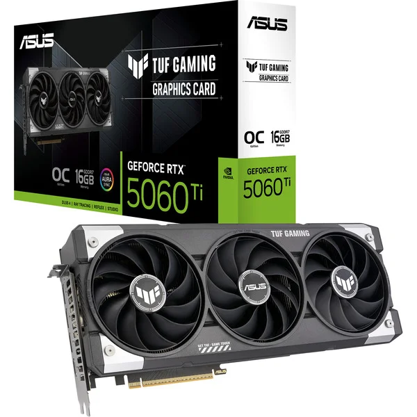 ASUS GeForce RTX 5060 Ti TUF GAMING OC 16GB, Grafikkarte (DLSS 5, 3x DisplayPort, 1x HDMI 2.1)