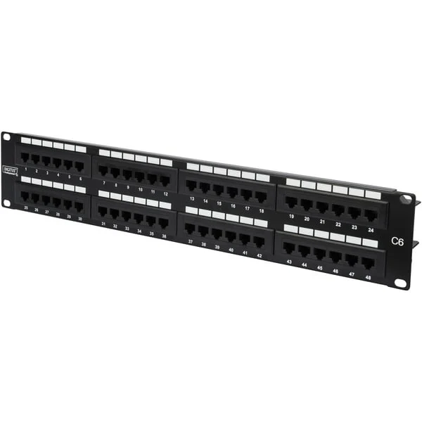 Digitus Patchpanel DN-91648U (schwarz, 19", Cat.6 UTP)