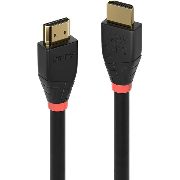Lindy Aktives HDMI 4K60 Kabel (schwarz, 7,5 Meter)