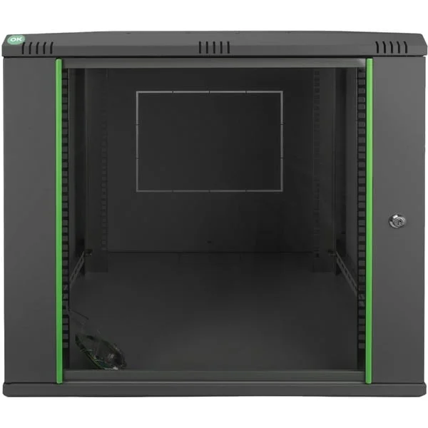 Digitus Wandgehäuse Dynamic Basic Serie - 600x600 mm (BxT), IT-Schrank (schwarz, 12 Höheneinheiten)