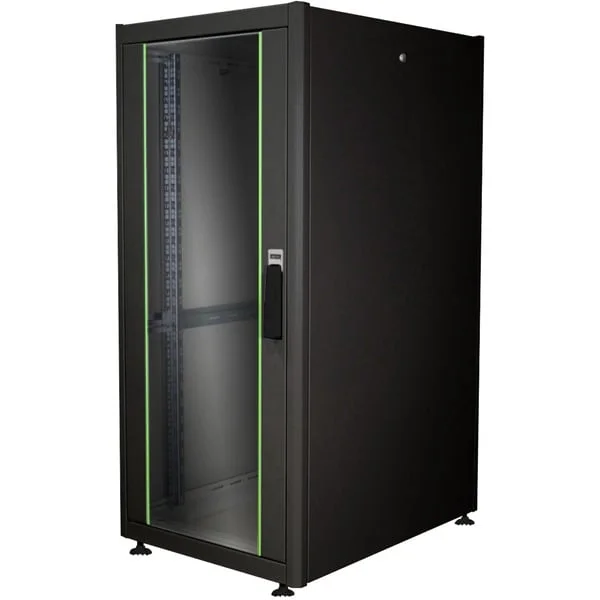Digitus Netzwerkschrank Dynamic Basic Serie - 600x800 mm (BxT), IT-Schrank (schwarz, 26 Höheneinheiten)