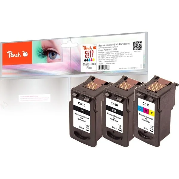 Peach Tinte Spar Pack Plus PI100-237 (kompatibel zu Canon PG-510/CL-511)