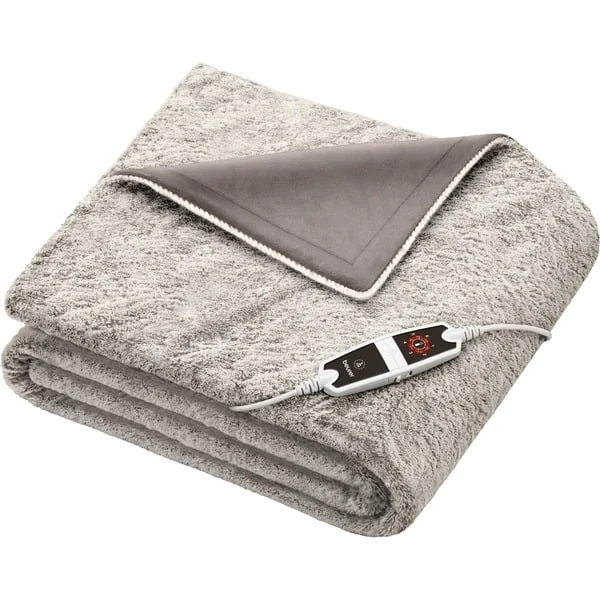 Beurer XXL Wärme-Kuscheldecke HD 150 Nordic, Heizdecke (grau, 150 x 200 cm)