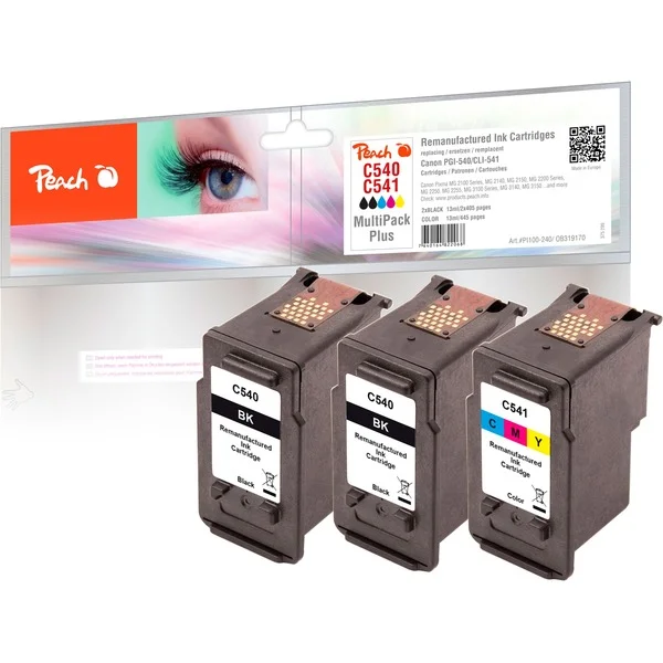Peach Tinte Spar Pack Plus PI100-240 (kompatibel zu Canon PG-540, CL-541)