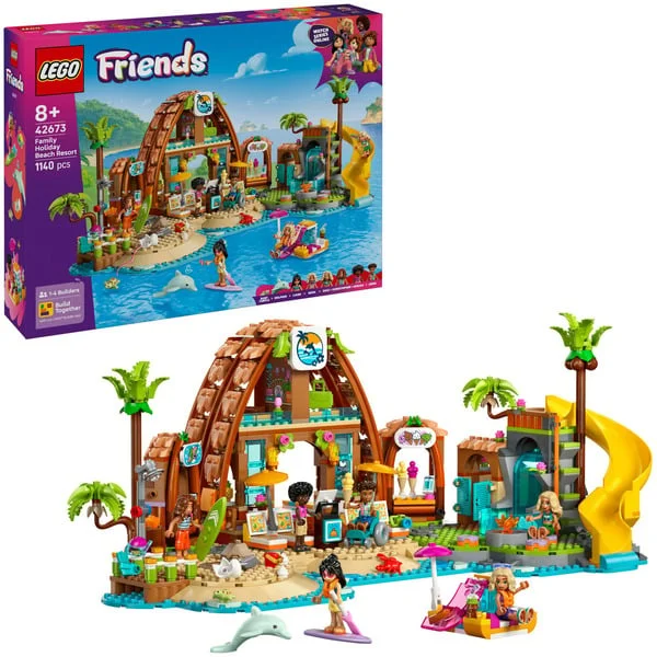 LEGO 42673 Friends Familienurlaub im Strandresort, Konstruktionsspielzeug