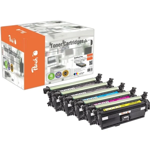 Peach Toner Spar Pack Plus 112237 (kompatibel zu HP No. 307A (CE740A2, CE741A, CE742A, CE743A))