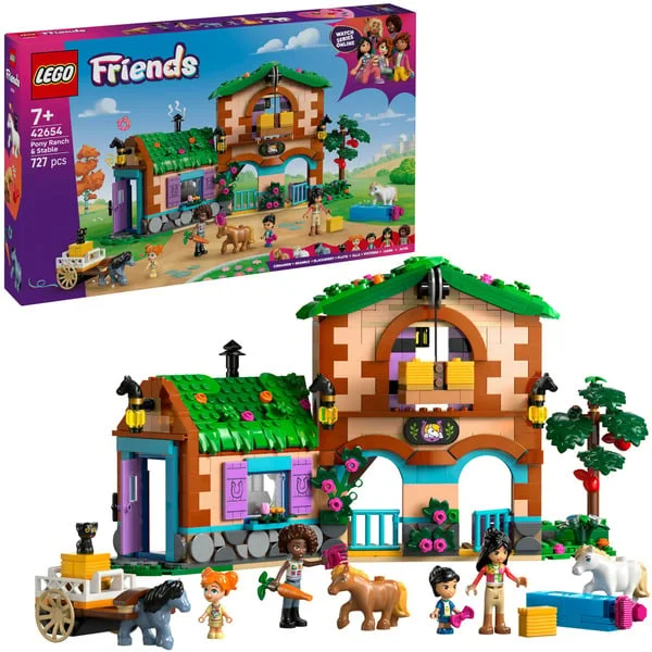 LEGO 42654 Friends Ponyhof & Stall, Konstruktionsspielzeug
