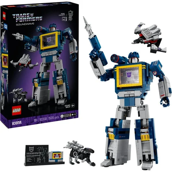 LEGO 10358 Icons Transformers: Soundwave, Konstruktionsspielzeug