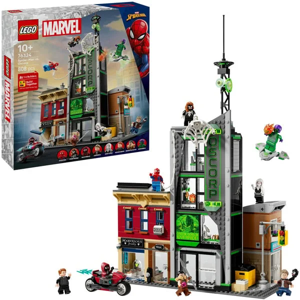 LEGO 76324 Marvel Super Heroes Spider-Man vs. Oscorp, Konstruktionsspielzeug