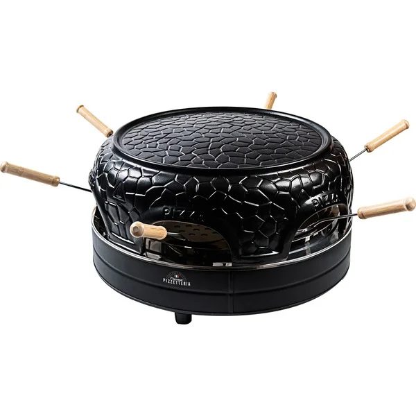 Bestron Viva Italia Pizzetteria APD600Z, Pizzaofen (schwarz, 910 Watt, für 6 Mini-Pizzen Ø 10cm)