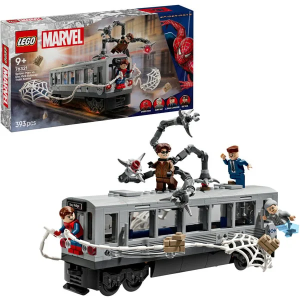 LEGO 76321 Marvel Super Heroes Spider-Man vs. Doc Ock: Showdown in der U-Bahn, Konstruktionsspielzeug