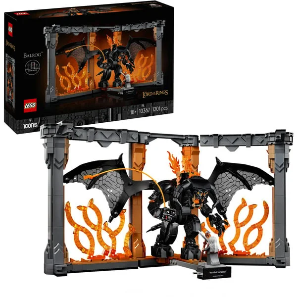 LEGO 10367 Icons Der Herr der Ringe: Balrog Bücherstütze, Konstruktionsspielzeug