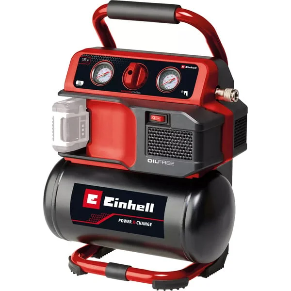 EINHELL Power X-Change Akku-Kompressor TE-AC 18/75 Li OF-Solo, 18Volt (schwarz/rot, ohne Akku und Ladegerät)