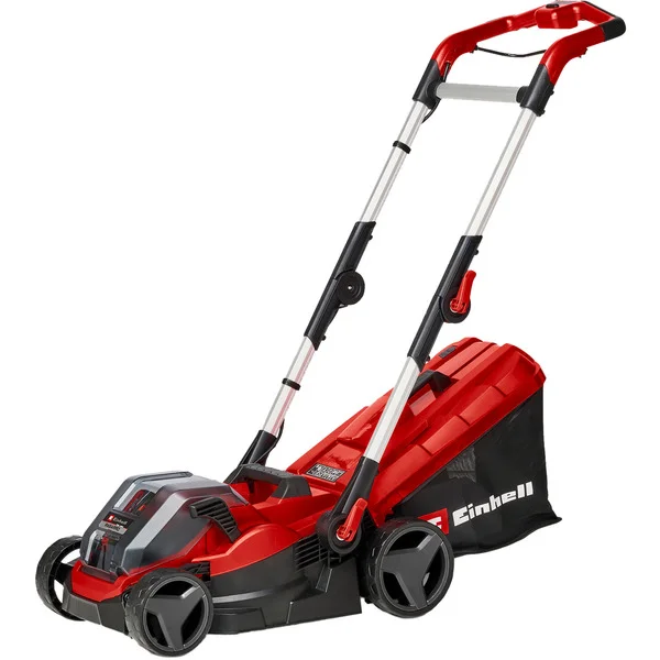 EINHELL Power X-Change Akku-Rasenmäher RASARRO 36/34, 36Volt (2x18V) (rot/schwarz, 2x Li-Ionen Akku Plus 3,0Ah)
