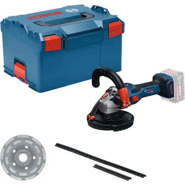 Bosch Professional Akku-Betonschleifer GBR 18V-15 S Professional solo, 18Volt (blau/schwarz, ohne Akku und Ladegerät, Ø 125mm, in L-BOXX)