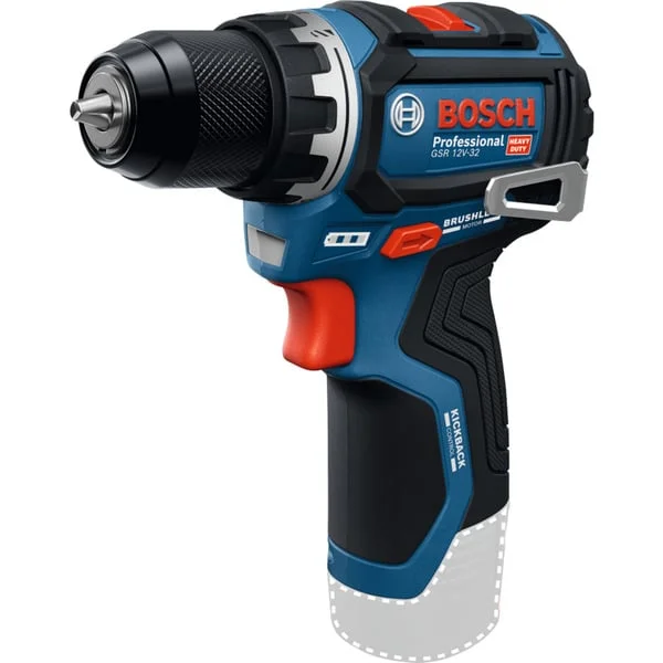 Bosch Professional Akku-Bohrschrauber GSR 12V-32 Professional, 12Volt (blau/schwarz, ohne Akku und Ladegerät)