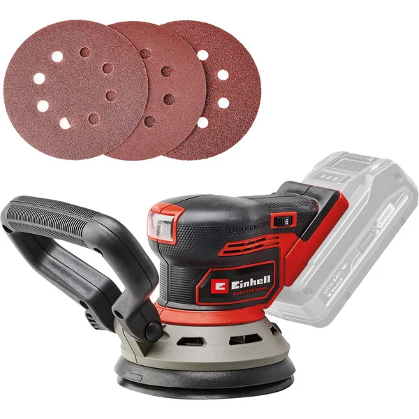 EINHELL Professional Akku-Exzenterschleifer TP-RS 18/32 Li BL-Solo, 18Volt (rot/schwarz, ohne Akku und Ladegerät)