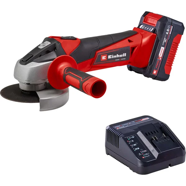 EINHELL Power X-Change Akku-Winkelschleifer TC-AG 18/115 Li Kit, 18Volt (rot/schwarz, Li-Ion-Akku 4,0Ah)