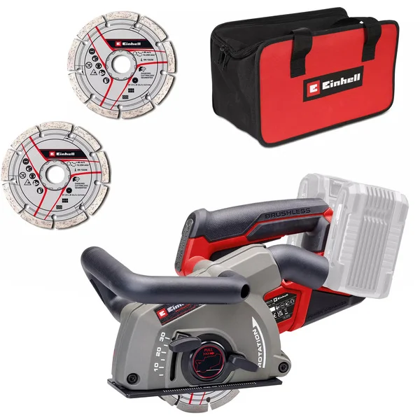 EINHELL Professional Akku-Mauernutfräse TP-MA 36/30 Li BL-Solo, 36Volt (2x18V) (rot/schwarz, ohne Akku und Ladegerät)